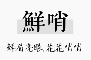 鲜哨名字的寓意及含义