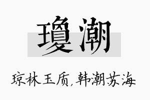 琼潮名字的寓意及含义