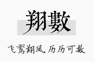 翔数名字的寓意及含义