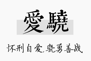 爱骁名字的寓意及含义