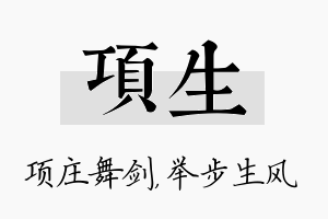 项生名字的寓意及含义