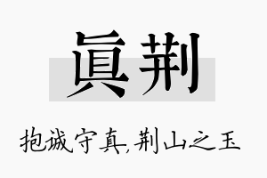 真荆名字的寓意及含义