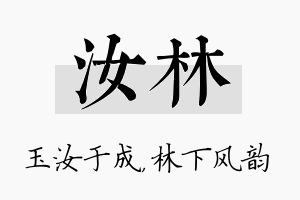 汝林名字的寓意及含义