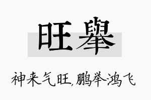 旺举名字的寓意及含义