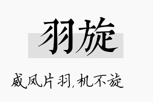 羽旋名字的寓意及含义