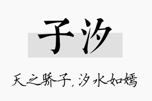 子汐名字的寓意及含义