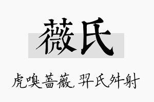 薇氏名字的寓意及含义