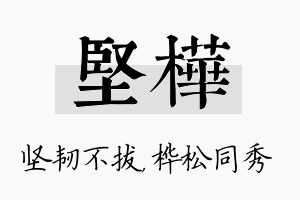 坚桦名字的寓意及含义