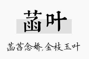 菡叶名字的寓意及含义