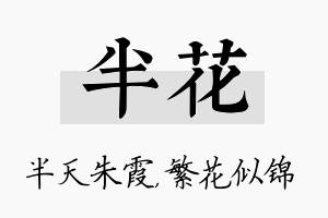 半花名字的寓意及含义