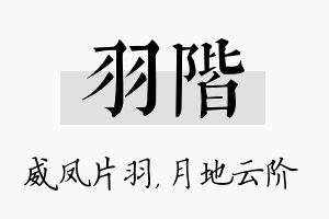 羽阶名字的寓意及含义