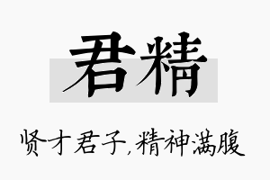 君精名字的寓意及含义