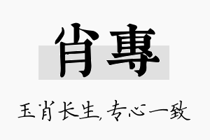 肖专名字的寓意及含义