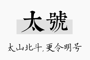 太号名字的寓意及含义