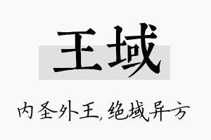 王域名字的寓意及含义