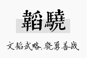 韬骁名字的寓意及含义