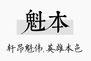 魁本名字的寓意及含义