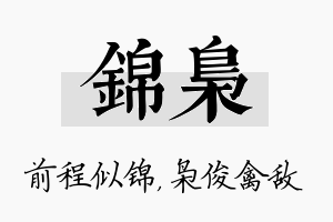 锦枭名字的寓意及含义