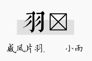 羽溦名字的寓意及含义