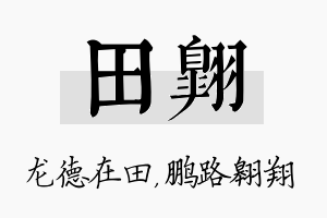 田翱名字的寓意及含义