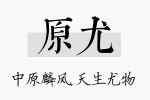 原尤名字的寓意及含义