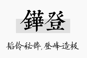 铧登名字的寓意及含义