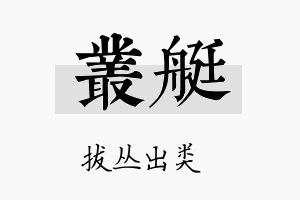 丛艇名字的寓意及含义