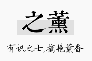 之薰名字的寓意及含义