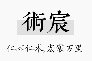 术宸名字的寓意及含义