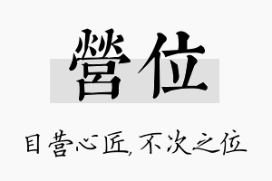 营位名字的寓意及含义