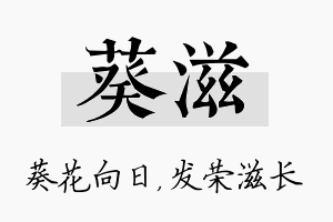 葵滋名字的寓意及含义