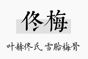 佟梅名字的寓意及含义