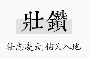 壮钻名字的寓意及含义