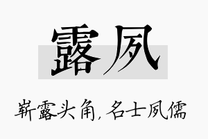 露夙名字的寓意及含义