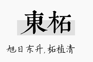 东柘名字的寓意及含义