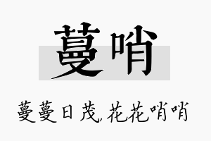 蔓哨名字的寓意及含义