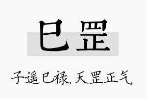 巳罡名字的寓意及含义