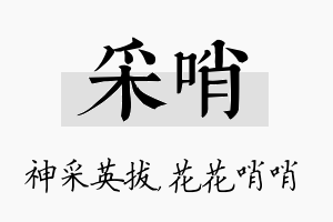 采哨名字的寓意及含义