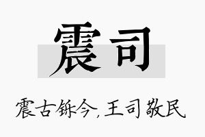 震司名字的寓意及含义