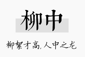 柳中名字的寓意及含义