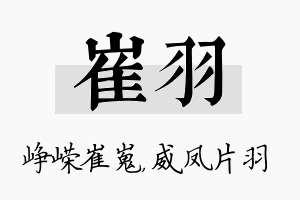 崔羽名字的寓意及含义