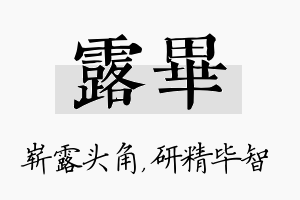 露毕名字的寓意及含义