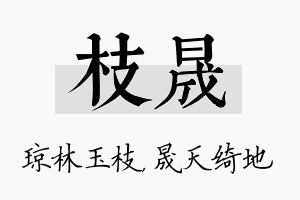 枝晟名字的寓意及含义