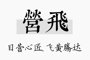 营飞名字的寓意及含义