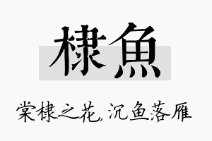 棣鱼名字的寓意及含义