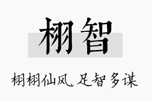 栩智名字的寓意及含义