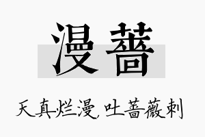 漫蔷名字的寓意及含义