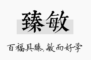 臻敏名字的寓意及含义