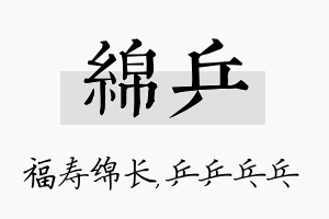 绵乒名字的寓意及含义