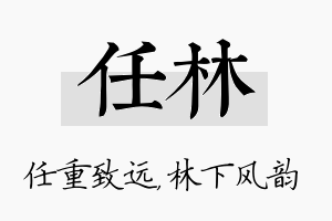 任林名字的寓意及含义